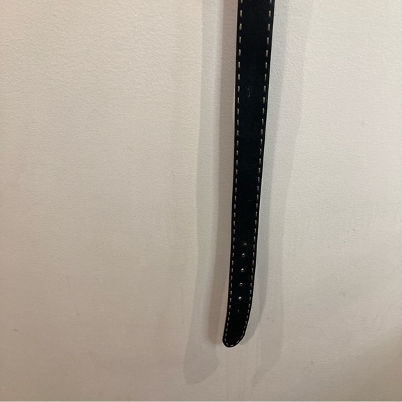 FOSSIL Leather White  Stitching Classic Vintage Look and Feel Belt - Picture 11 of 15